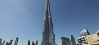 The Burj Khalifa stands in Dubai